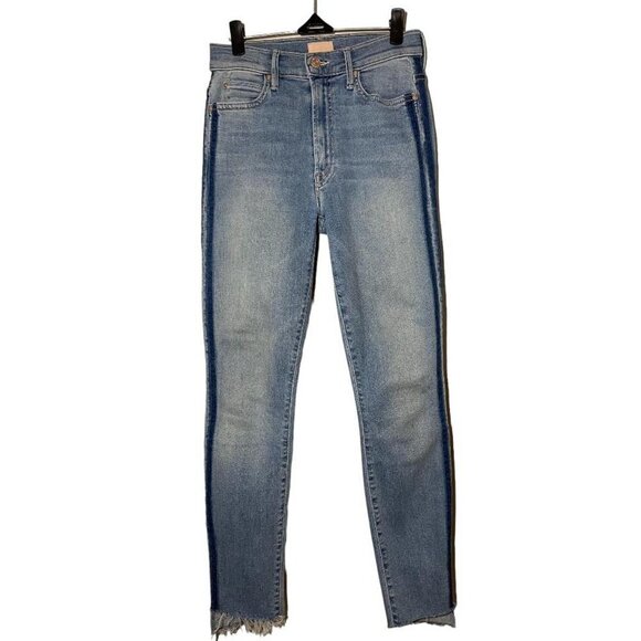 Mother Denim The Stunner Zip Ankle Step Fray Jean in Light Kitty Racer size 26 - Picture 4 of 14